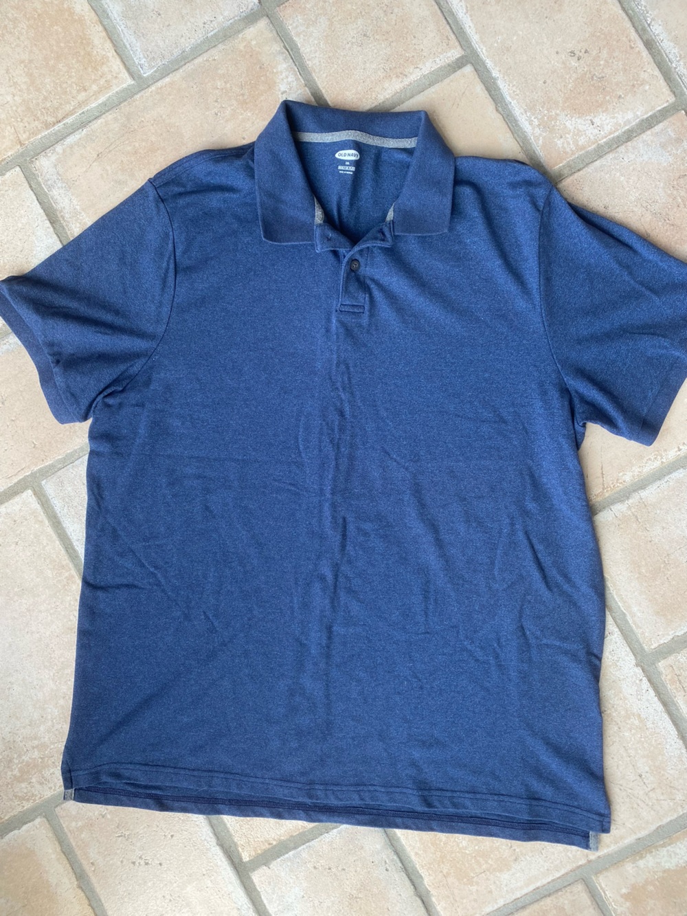Old Navy Classic Men's Denim Wash Navy Blue Polo Shirt